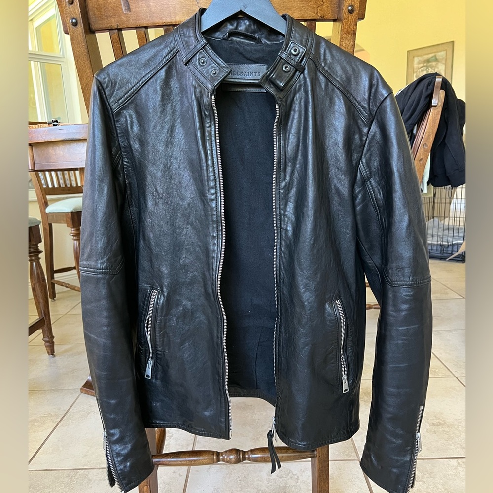 Allsaints Mens Cora leather jacket